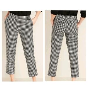 {Old Navy} Black White Houndstooth Pull Straight Pants - Size 16